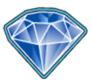 Símbolo diamante Azul