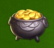 Símbolo Cazo con Monedas: